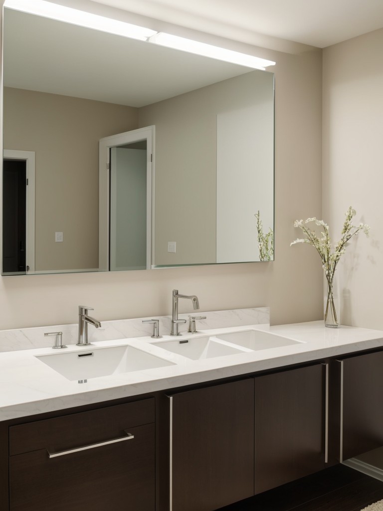 Install mirrors strategically to reflect light and create the illusion of depth.