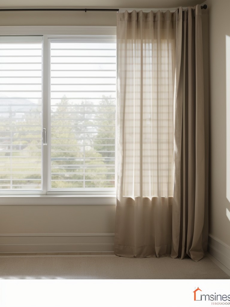 Use sheer curtains or blinds that allow natural light to filter in while maintaining privacy.