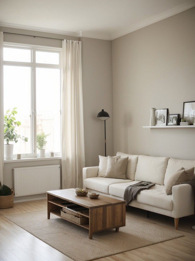 Choose light, neutral colors to make the apartment appear brighter and more spacious.