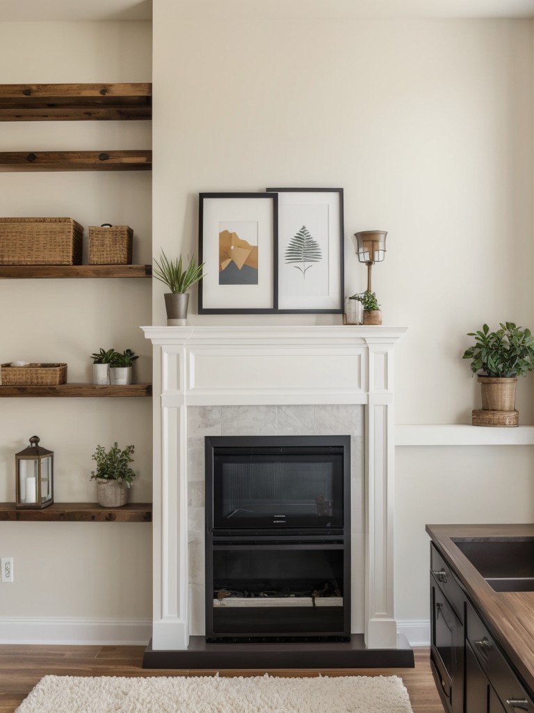 Utilize vertical space by adding floating shelves or wall-mounted storage solutions.