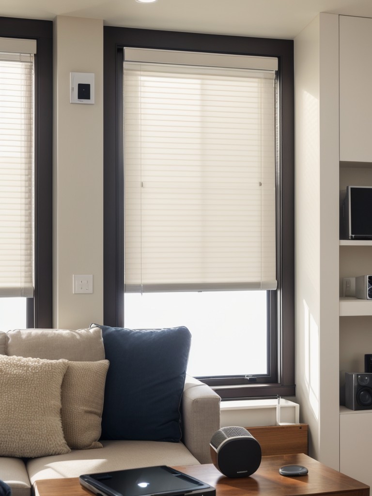 Incorporate tech-friendly features, such as built-in charging stations, wireless speakers, and smart blinds to enhance your apartment's functionality.