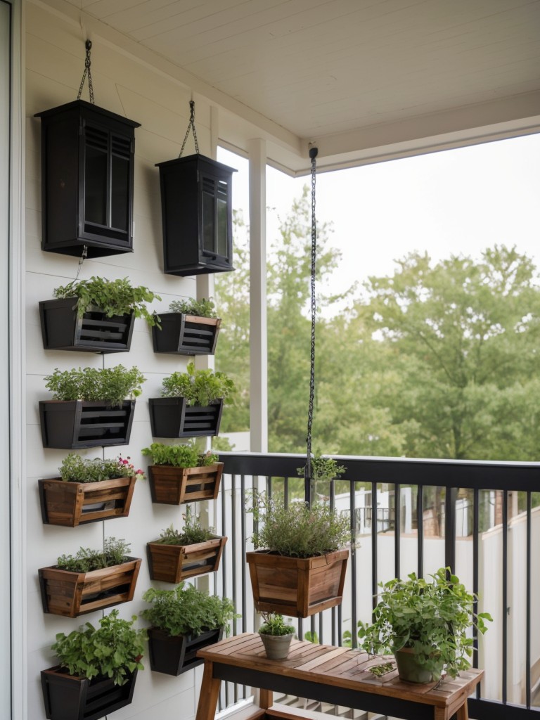 Small balcony makeover ideas, with DIY vertical gardens, hanging planters, and space-saving seating options.