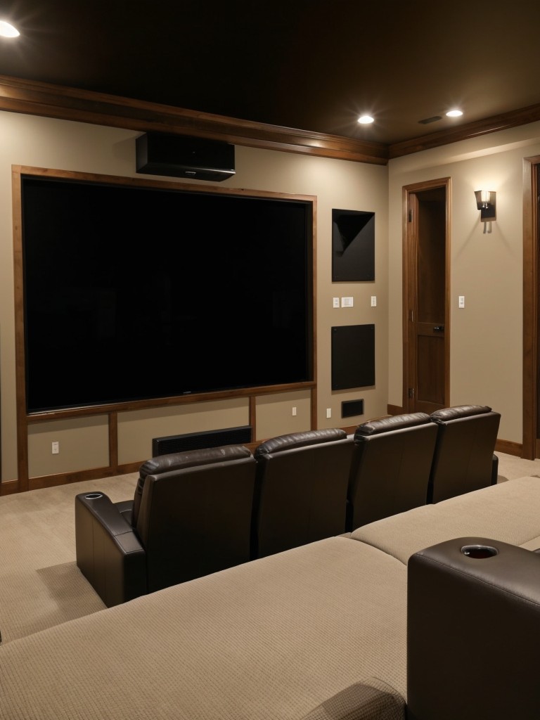 Create a designated entertainment area with a home theater system or a gaming zone, complete with comfortable seating and proper audiovisual equipment.