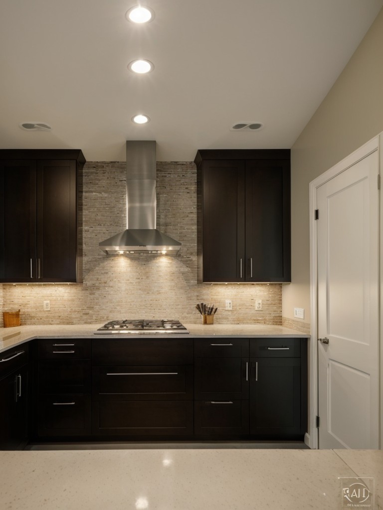 Experiment with different lighting fixtures to enhance the ambiance and highlight architectural features, such as pendant lights or recessed lighting.