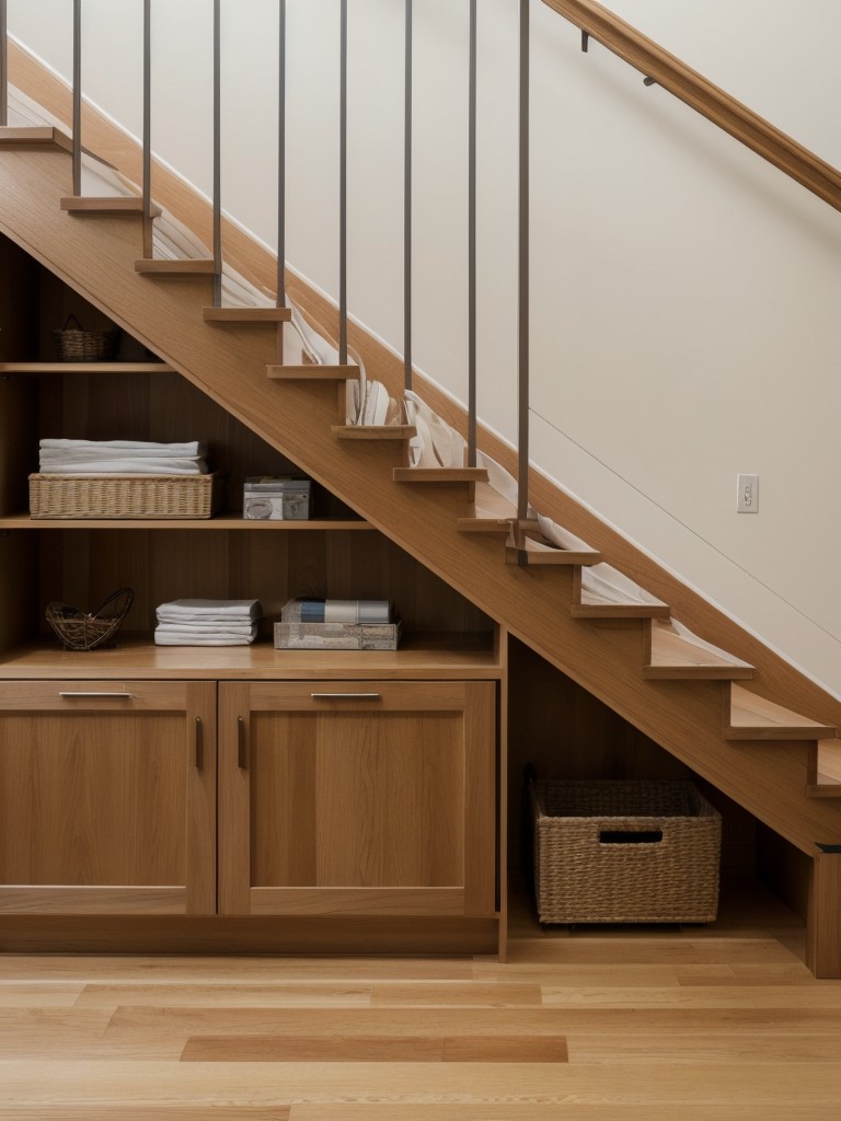 Implement smart storage solutions, such as built-in shelves or under-stair storage, to optimize space and keep the clutter at bay.