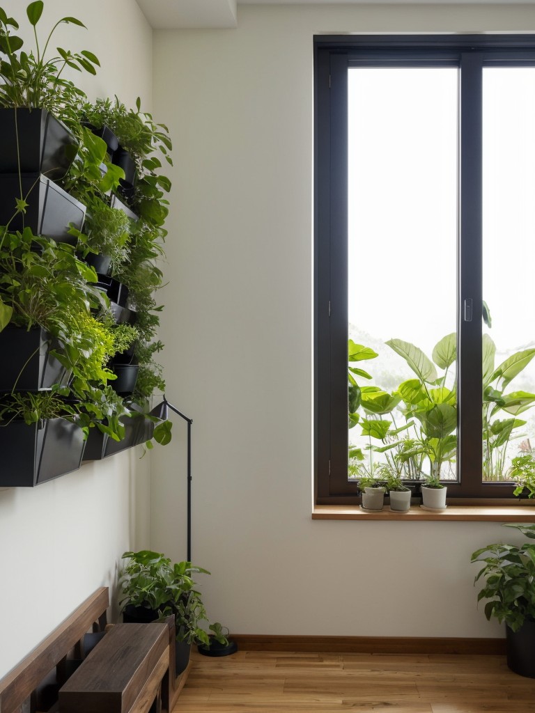 Incorporate natural elements, such as indoor plants or a vertical garden wall, to bring a touch of nature inside and create a calming and serene atmosphere.