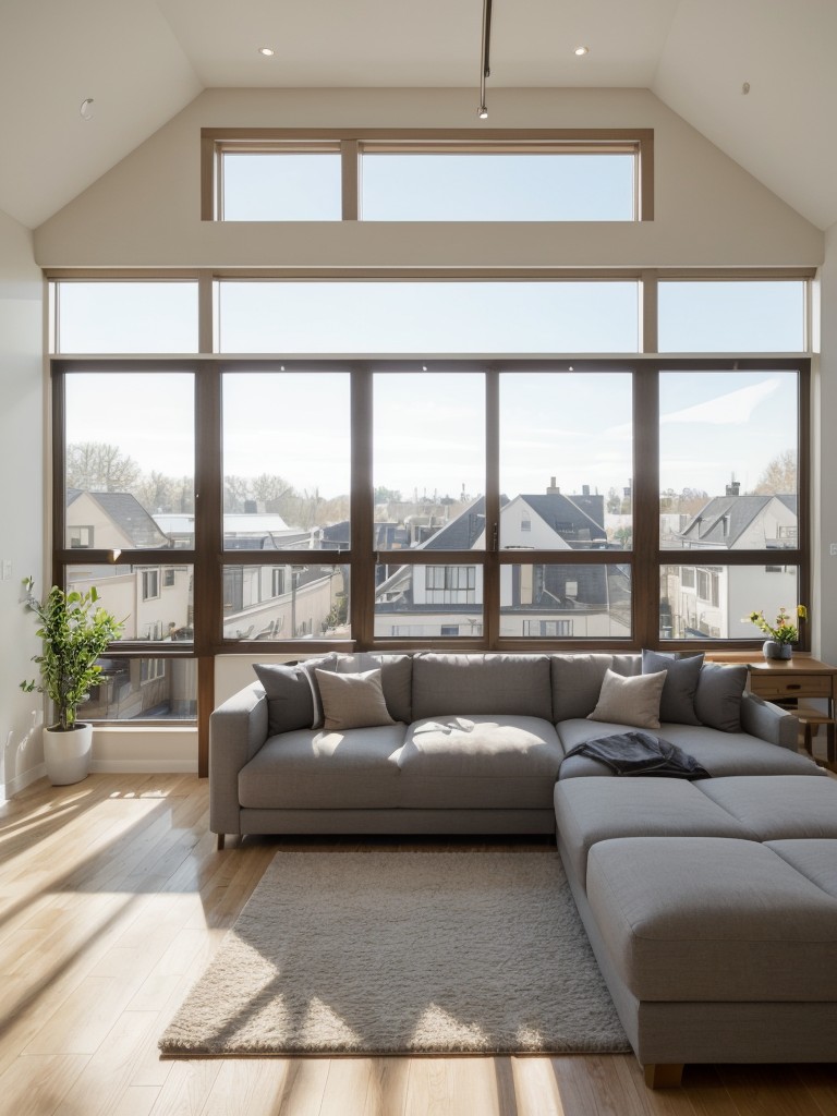 Install large windows or skylights to maximize natural light and create an airy and light-filled atmosphere throughout the duplex.