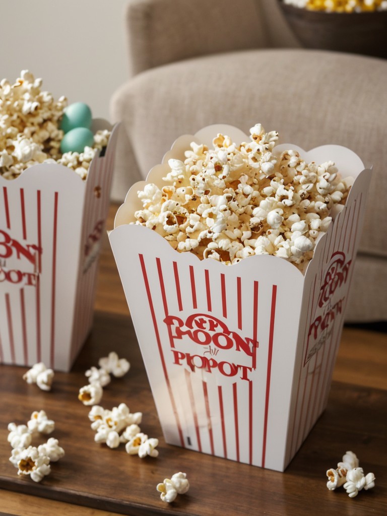 Plan a community movie night featuring classic Easter films and provide popcorn and snacks for residents to enjoy while watching together.