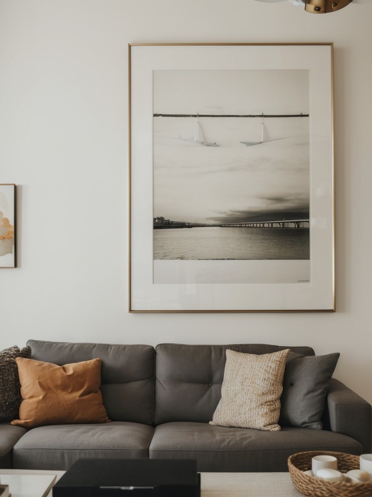 How to incorporate your favorite artwork and photographs into the decor of your first apartment.