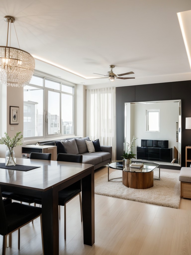 How to make your first apartment feel more spacious and open using mirrors and strategic lighting.