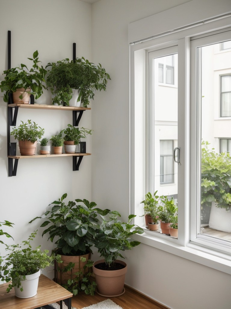 Ideas for adding greenery and plants to bring life and freshness to your first apartment.