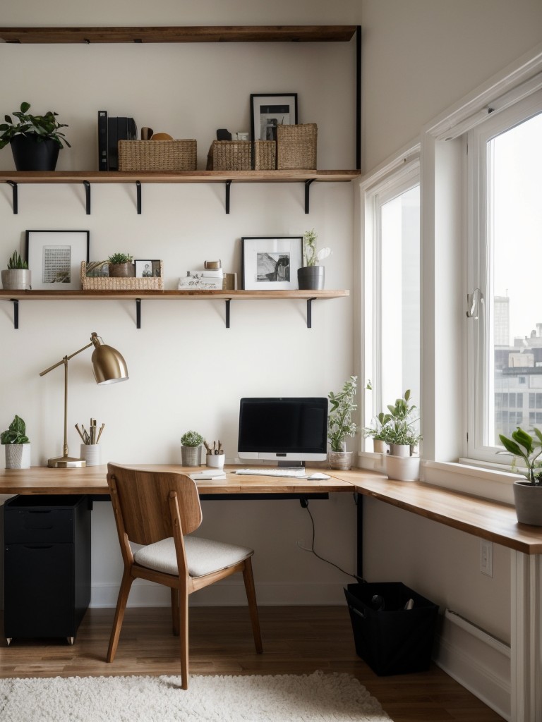 Ideas for creating a stylish and functional workspace in your first apartment, whether you have a dedicated room or a small corner.