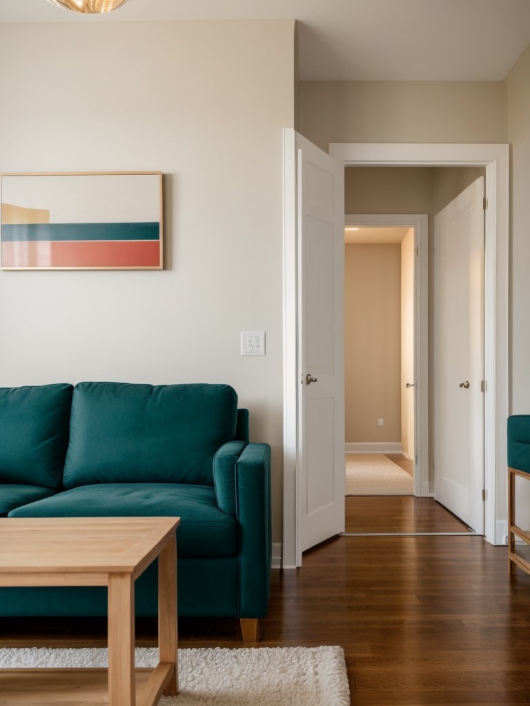 Tips for choosing color schemes and coordinating decor in your first apartment.