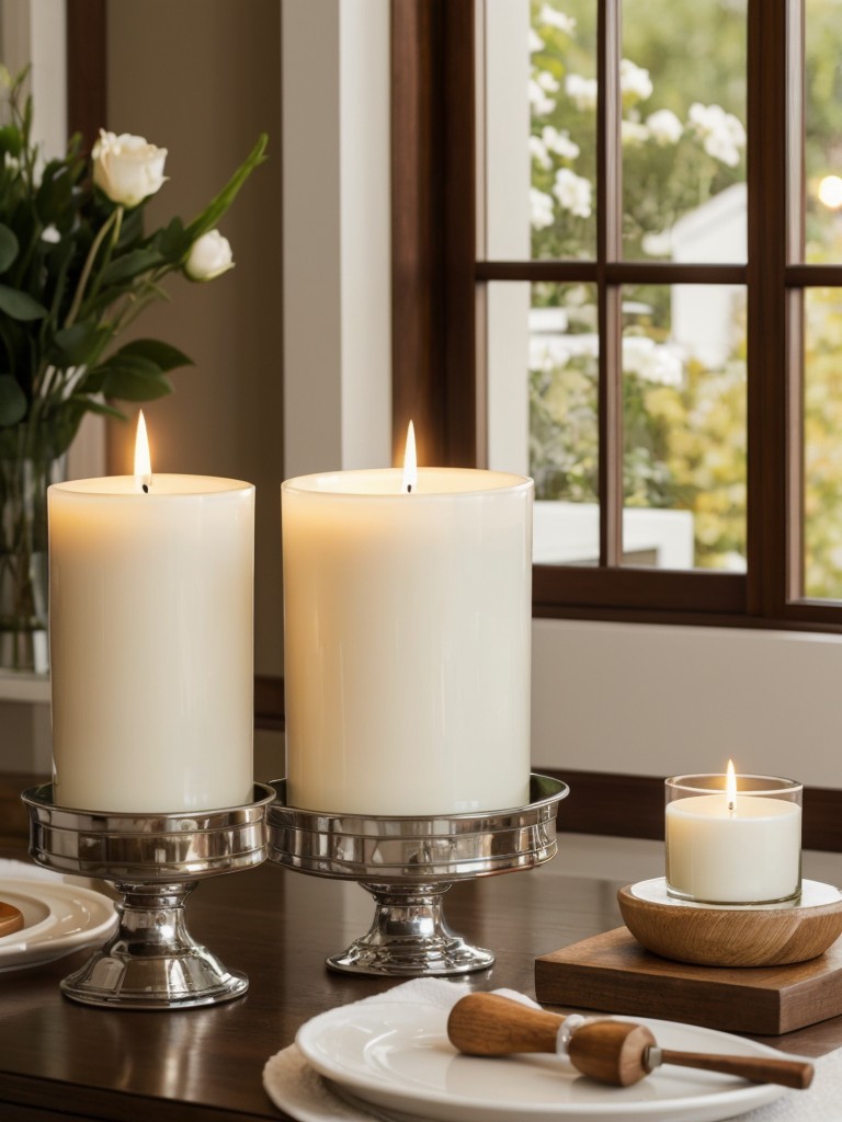 Enhance the dining experience by adding personal touches such as candles, fresh flowers, and ambient music to create a warm and inviting atmosphere.