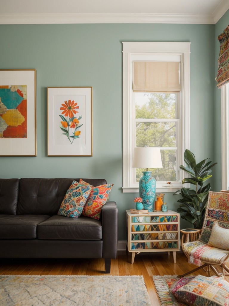 Incorporate eclectic decor elements, such as mismatched patterns, vibrant artwork, and playful accessories, to showcase your unique personality.