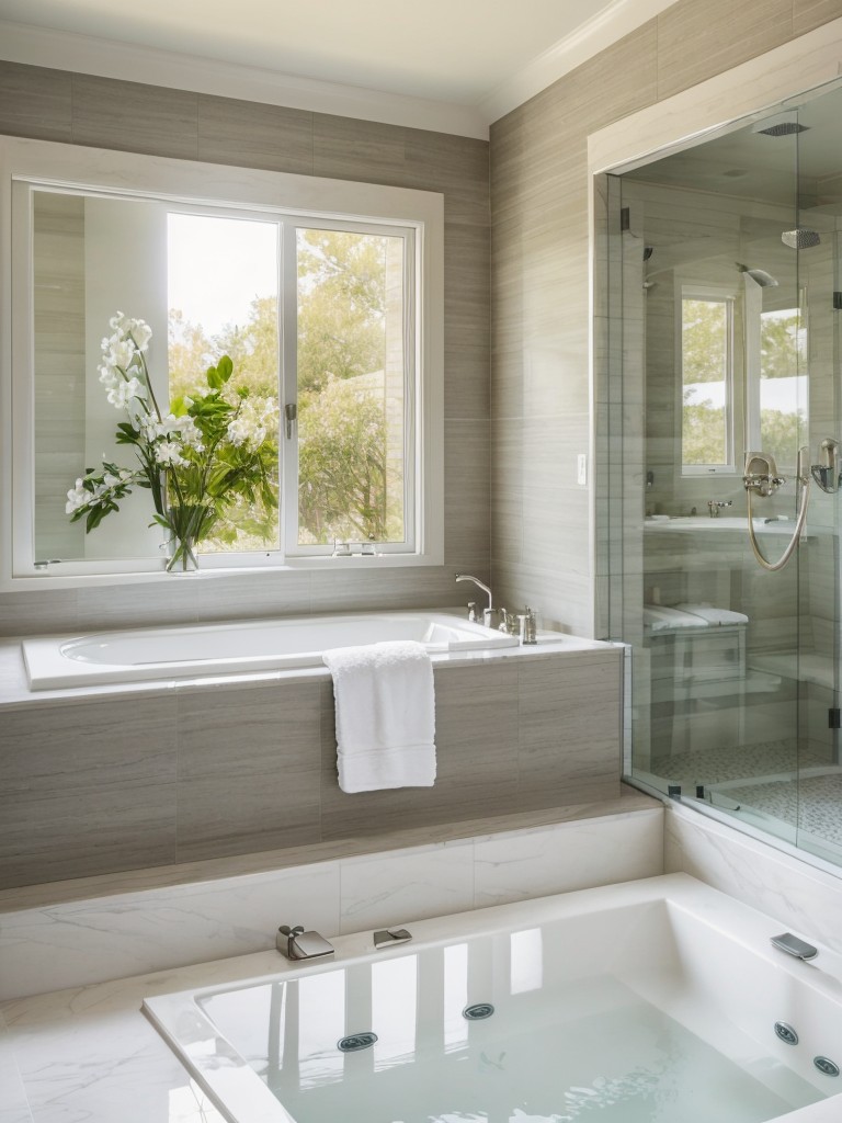 A luxurious bathrobe and spa essentials for creating a soothing bathroom oasis.