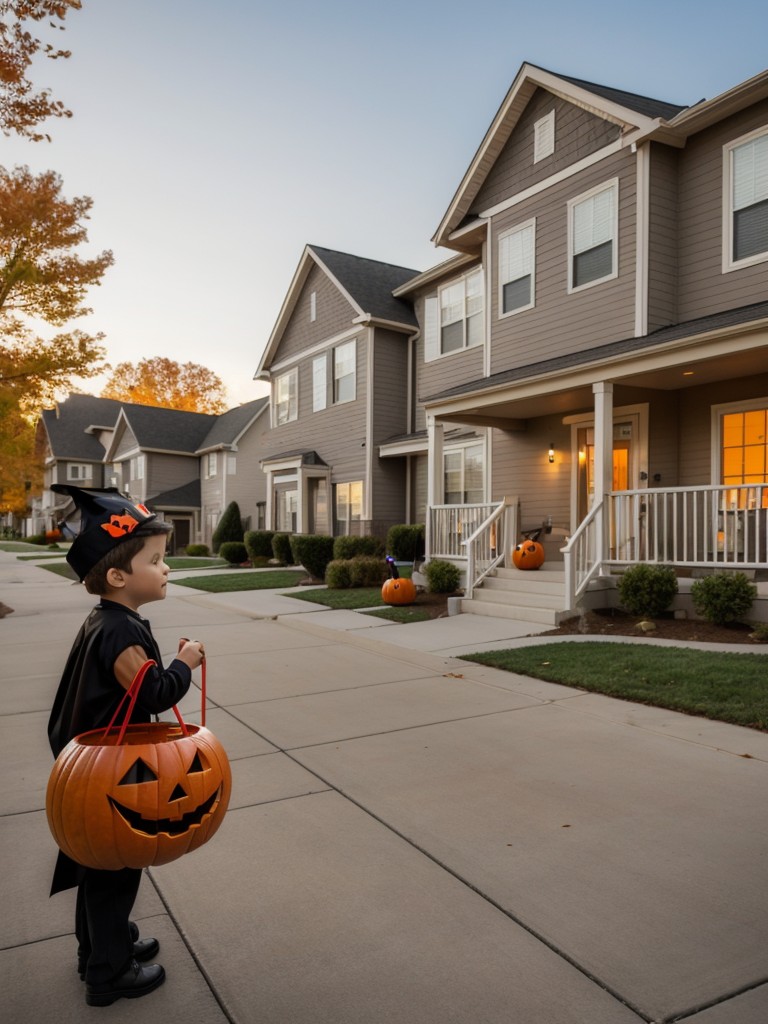 Arranging a trick-or-treating route within the apartment complex to ensure a safe and fun experience for children.