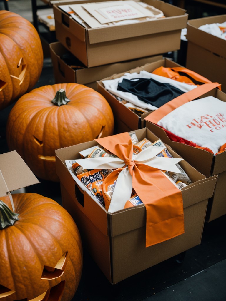 Collaborating with a local charity to organize a Halloween food or clothing drive, encouraging residents to give back to the community during the holiday season.