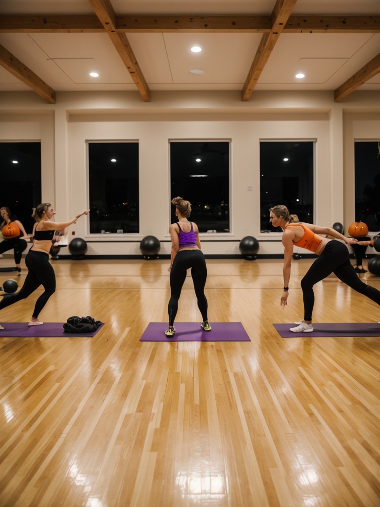 Host a Halloween-themed workout class, like a dance party or yoga session, with participants wearing costumes.