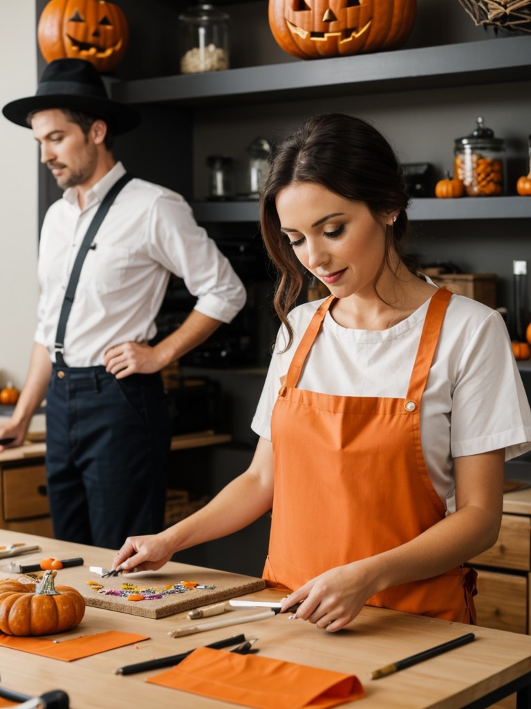 Organize a DIY craft workshop where residents can create their own Halloween decorations or costumes.