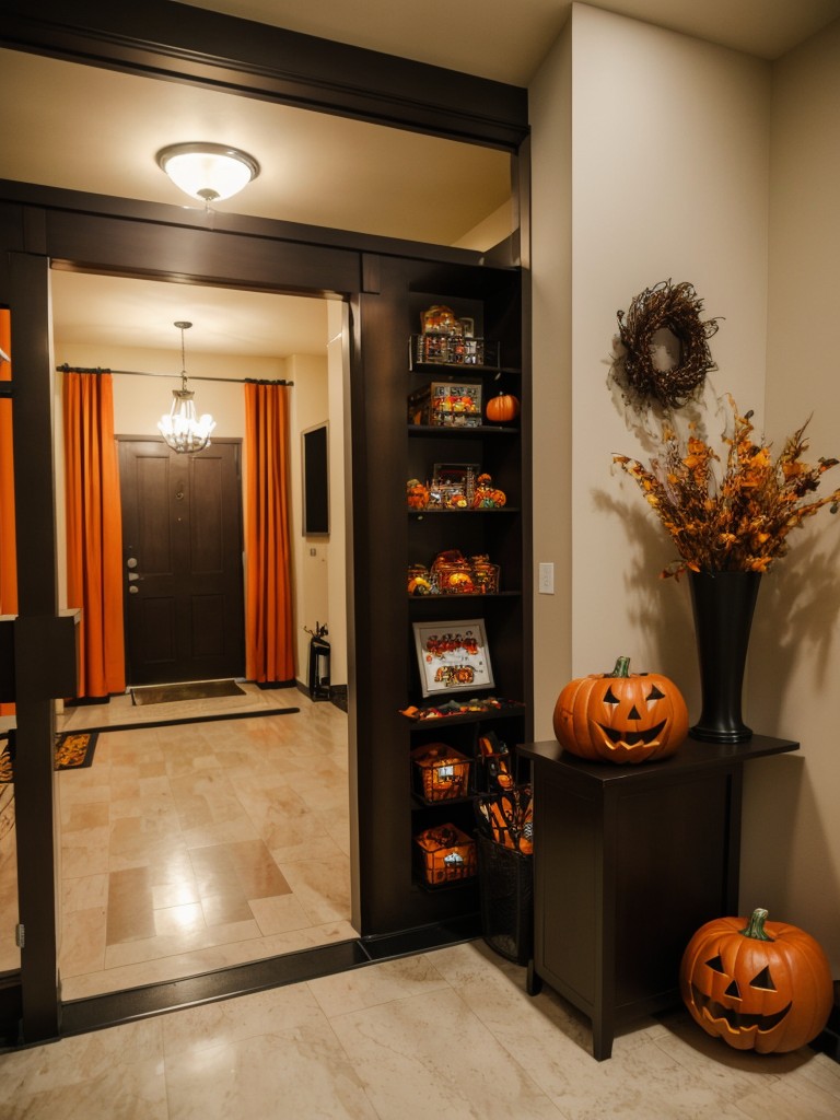 Set up a Trick or Treat station in the apartment lobby for children to safely collect candy.