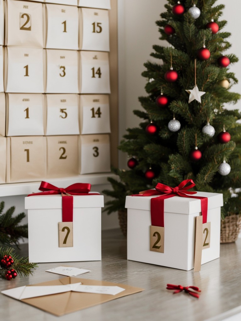 Create a DIY advent calendar using small decorative boxes or envelopes to count down the days until Christmas.