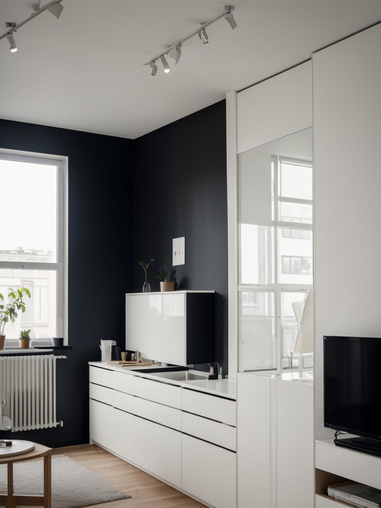 Creating a stylish and modern studio apartment with IKEA's minimalist furniture designs and accessories.