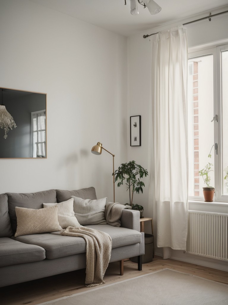Designing a cozy and inviting studio apartment with IKEA's soft furnishings and textiles.