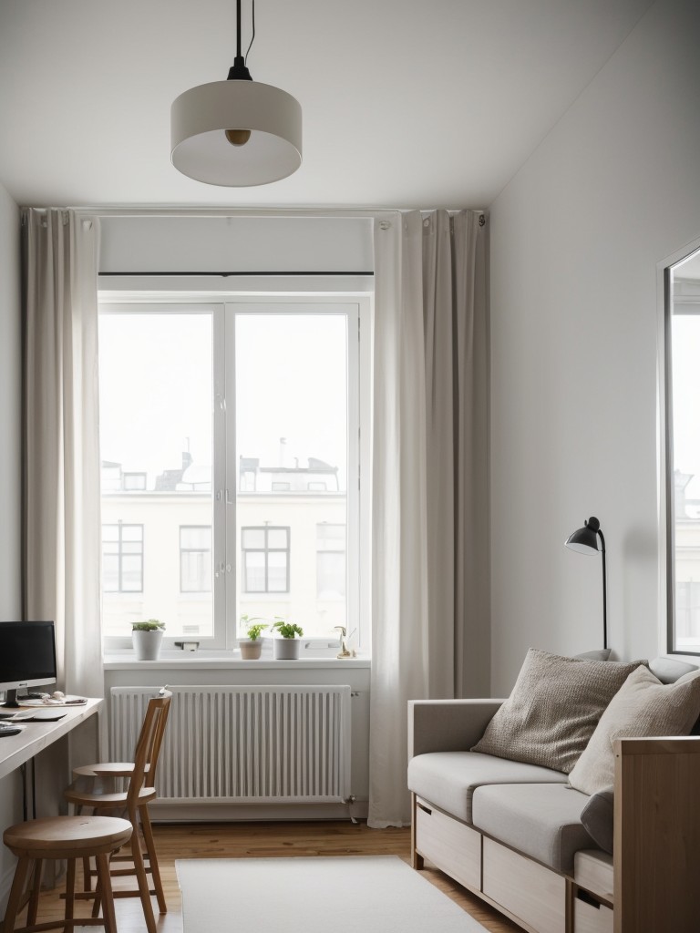 Incorporating IKEA's small-space design principles to create a functional and stylish studio apartment.