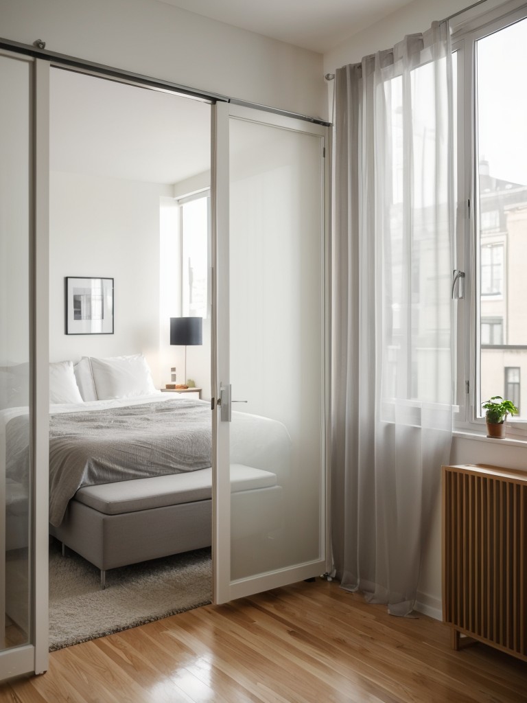 Utilizing IKEA's creative room divider solutions to create distinct zones and maximize privacy in a studio apartment.