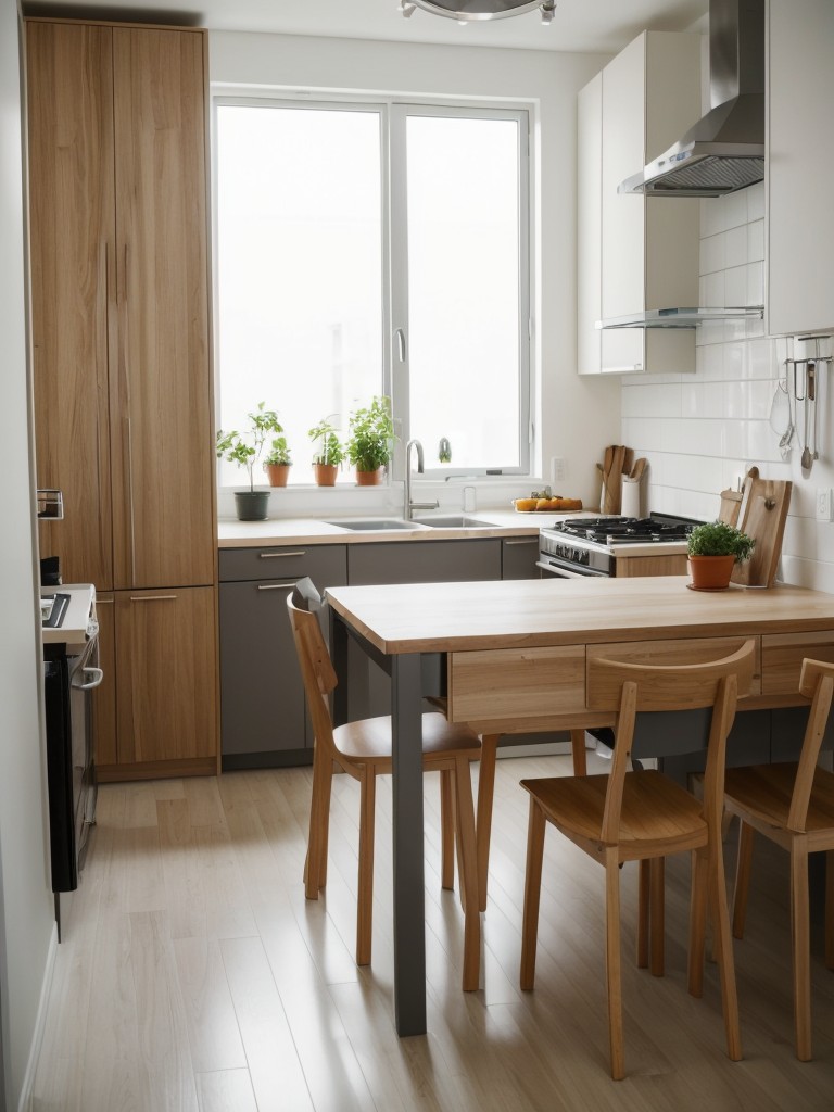 Utilizing IKEA's small kitchen and dining solutions to create a functional and stylish space in a studio apartment.