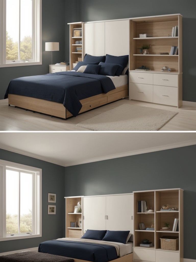 Incorporating space-saving solutions like a Murphy bed or a daybed with hidden storage for a flexible layout.
