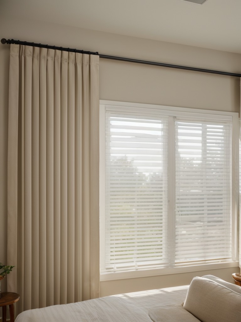 Utilizing sheer curtains and light-filtering blinds to allow ample natural light while maintaining privacy.