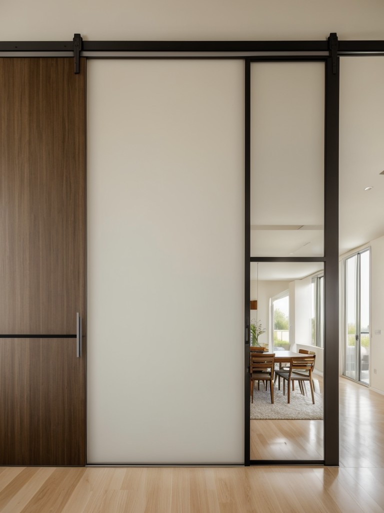 Utilize sliding doors or room dividers to maximize privacy without sacrificing space.