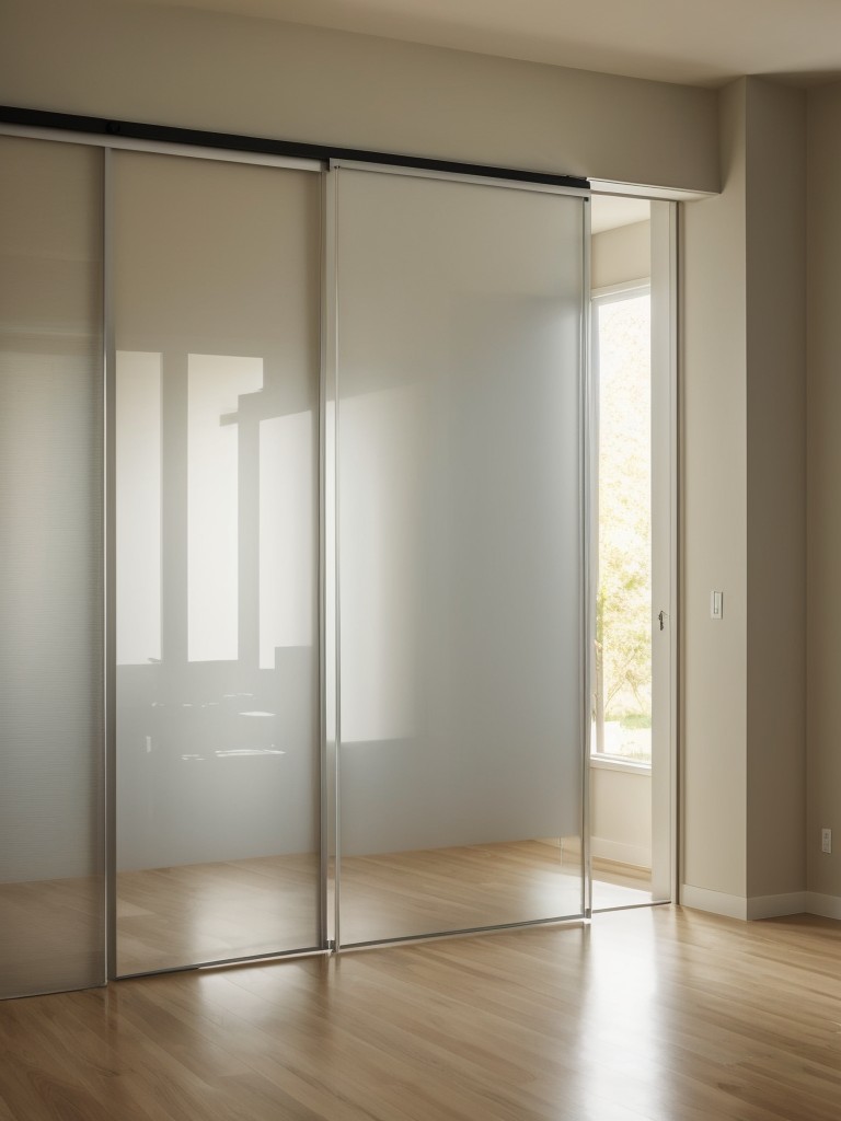 Install sliding doors or room dividers made from translucent materials to separate different zones while still allowing light to penetrate through.