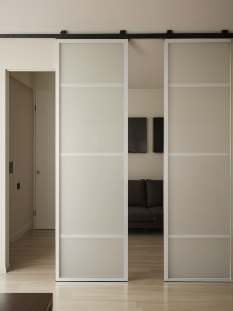 Integrating sliding doors or room dividers to separate different areas without sacrificing space.