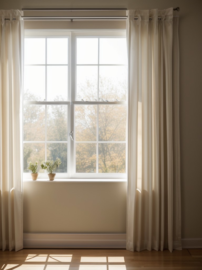 Maximizing natural light by keeping window areas free of obstructions and using sheer curtains or blinds.