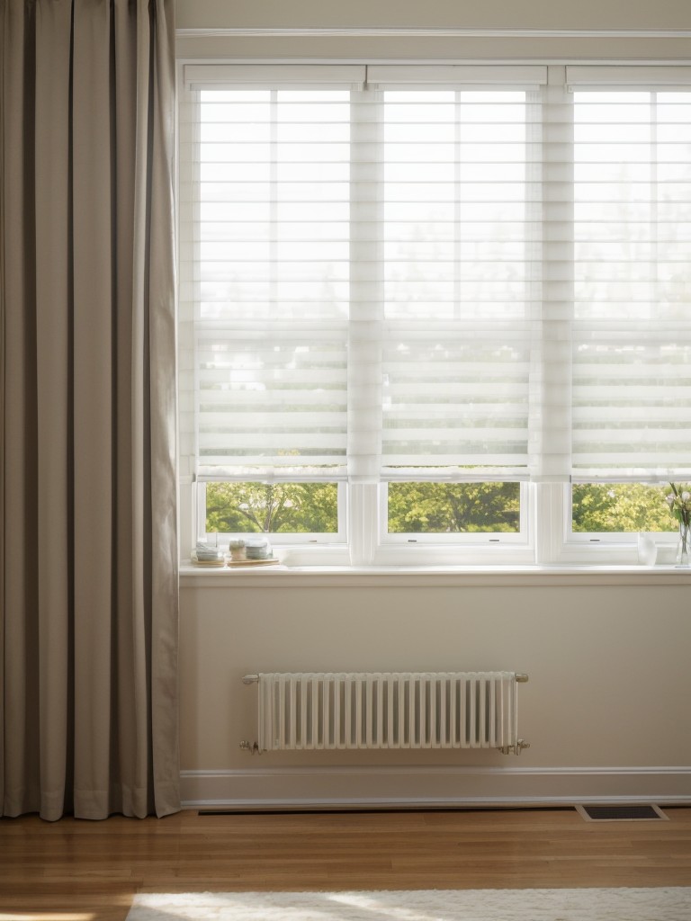 Using curtains or blinds that allow natural light to flow in freely and create an airy atmosphere.