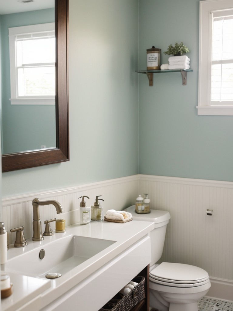 Budget-friendly ways to update the look of your bathroom with paint, new hardware, and accessories.