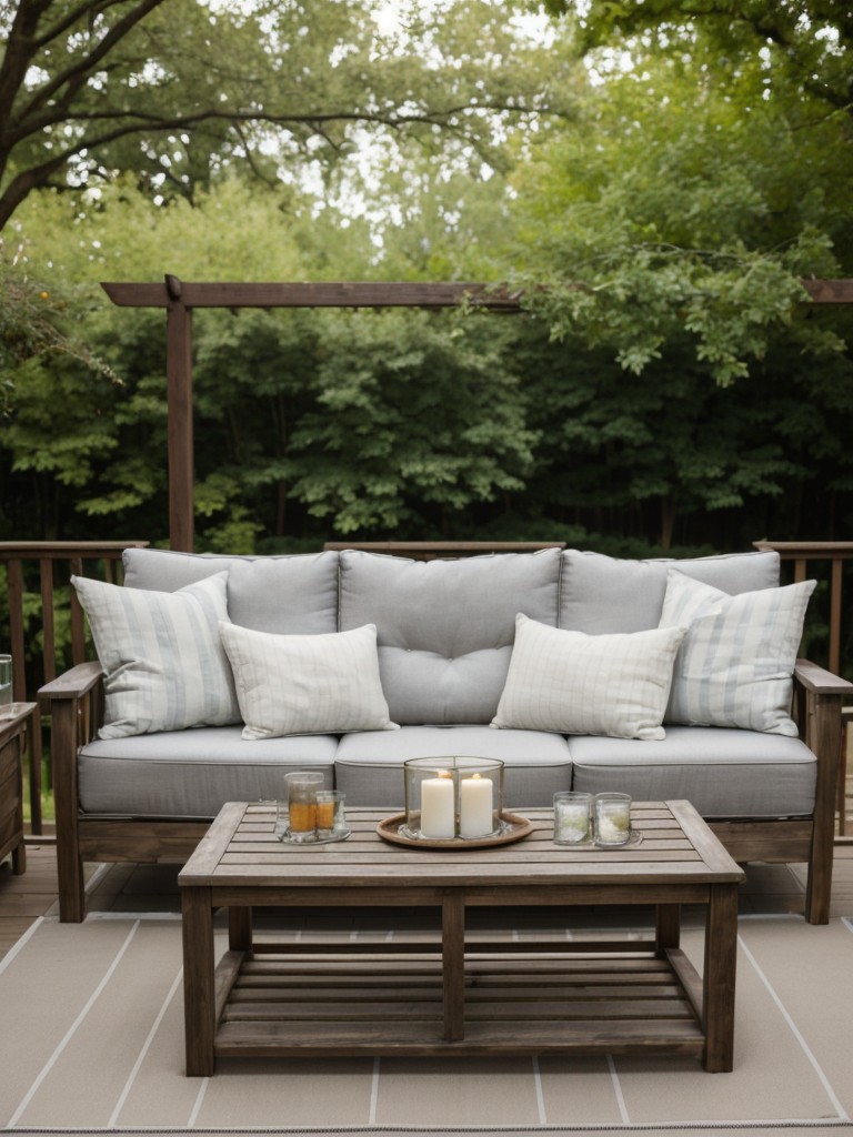 How to create an inviting outdoor space on a budget, with secondhand patio furniture and DIY accessories.