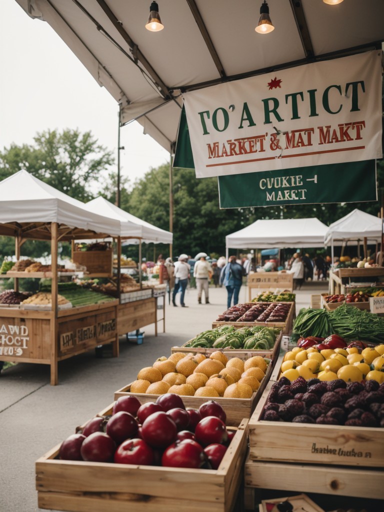 Set up a pop-up farmer's market where local vendors can sell fresh produce, baked goods, and handmade crafts.