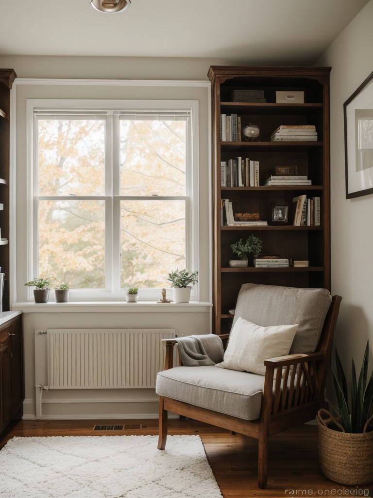 Tips for creating a cozy reading nook in your apartment.