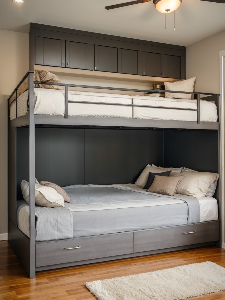 Incorporating a murphy bed or a loft bed to maximize floor space and create separate sleeping and living areas.