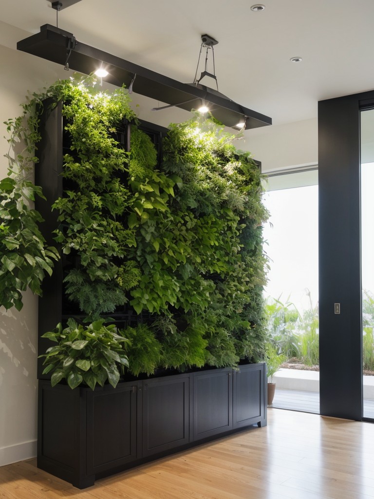 Incorporating vertical gardens and planters to bring a touch of nature indoors and enhance air quality.