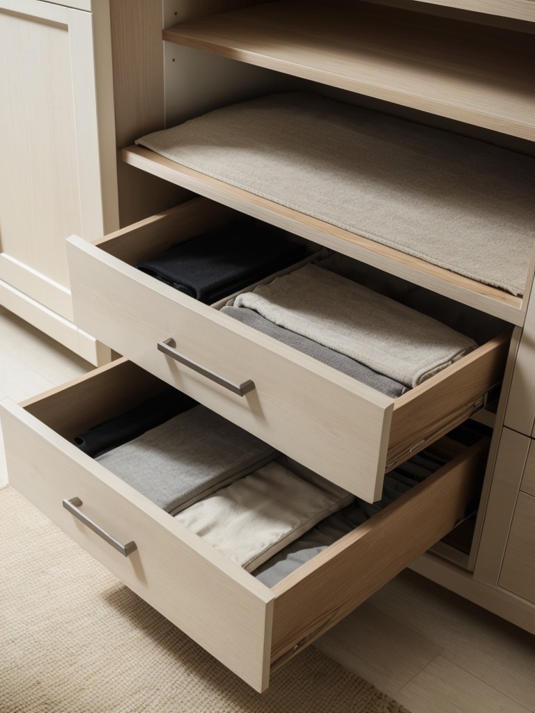 Integrating hidden storage solutions, like under-bed drawers or ottomans with storage compartments, to maximize available space.