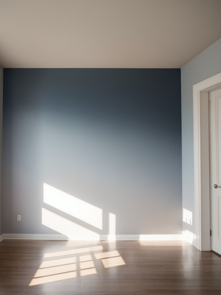 Ombre or gradient painting techniques to visually expand the height or width of a room.