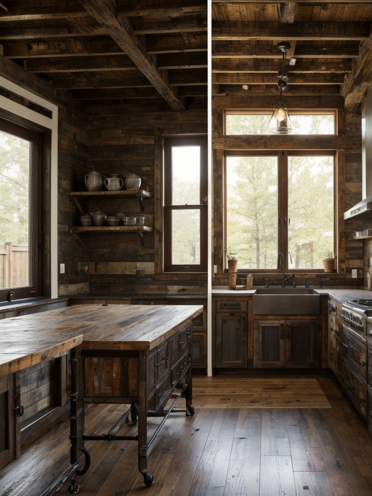 Combine different textures like distressed wood and wrought iron for a rustic aesthetic.