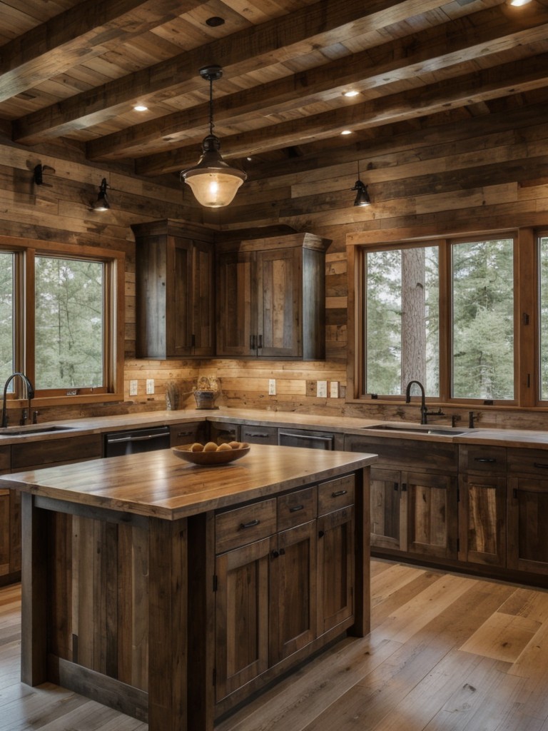 Incorporate natural materials such as wood and stone for a rustic feel.