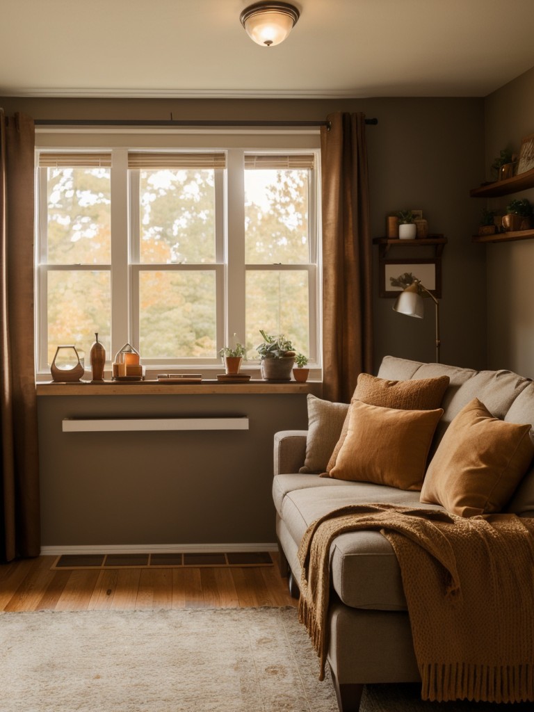 Use warm and earthy color palettes to create a cozy atmosphere.