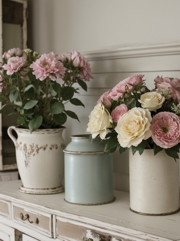 Incorporate shabby chic elements into your apartment decor, such as chipped paint finishes, romantic lighting, and dainty floral arrangements.